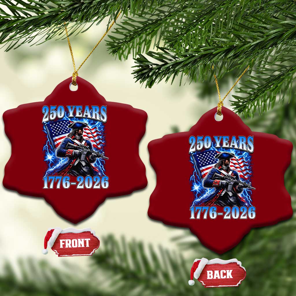 250th Anniversary Yankee Spirit Ceramic Ornament 1776 2026 Patriotic Tactical Minuteman US Flag