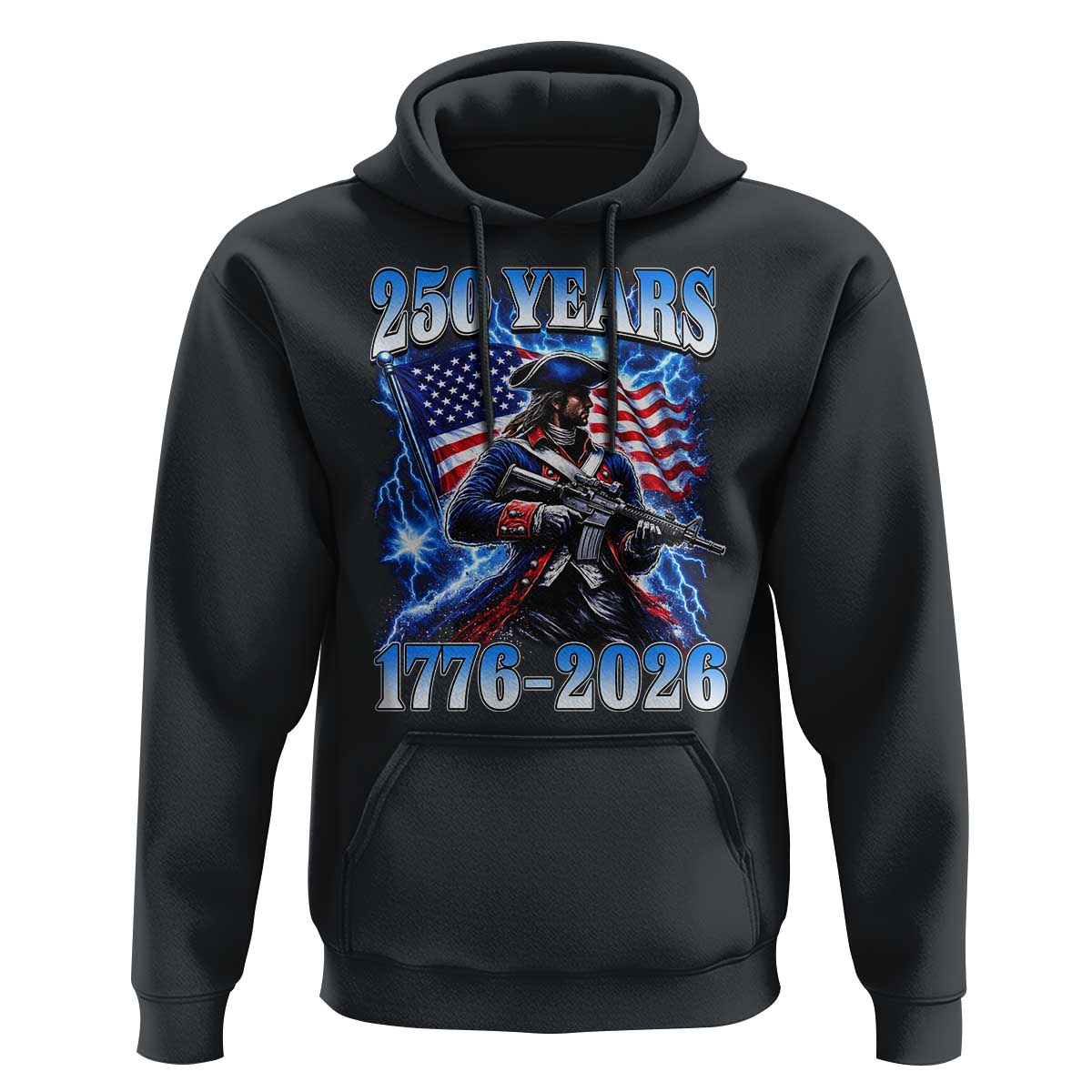 250th Anniversary Yankee Spirit Hoodie 1776 2026 Patriotic Tactical Minuteman US Flag