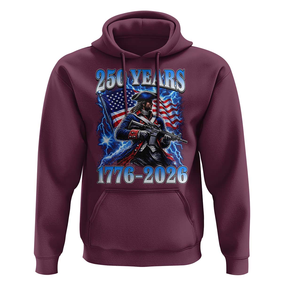 250th Anniversary Yankee Spirit Hoodie 1776 2026 Patriotic Tactical Minuteman US Flag