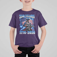 250th Anniversary Yankee Spirit T Shirt For Kid 1776 2026 Patriotic Tactical Minuteman US Flag