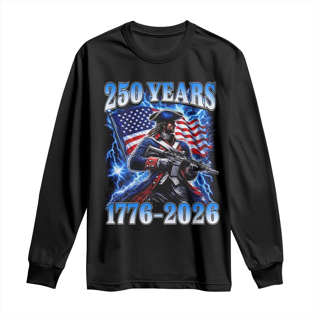 250th Anniversary Yankee Spirit Long Sleeve Shirt 1776 2026 Patriotic Tactical Minuteman US Flag