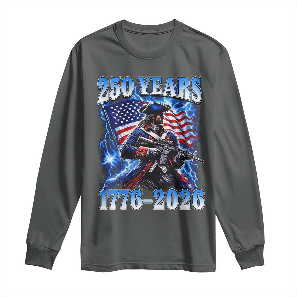 250th Anniversary Yankee Spirit Long Sleeve Shirt 1776 2026 Patriotic Tactical Minuteman US Flag