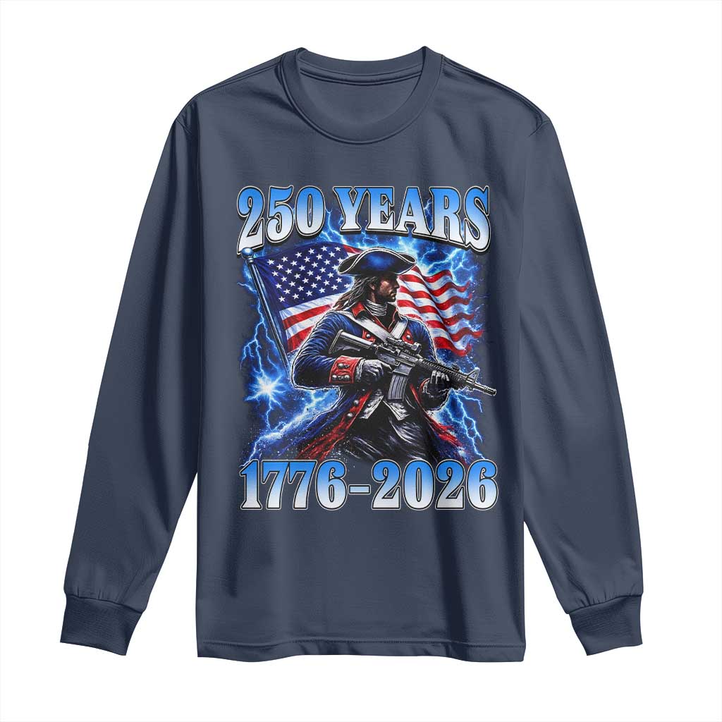 250th Anniversary Yankee Spirit Long Sleeve Shirt 1776 2026 Patriotic Tactical Minuteman US Flag