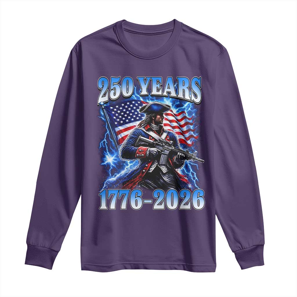 250th Anniversary Yankee Spirit Long Sleeve Shirt 1776 2026 Patriotic Tactical Minuteman US Flag