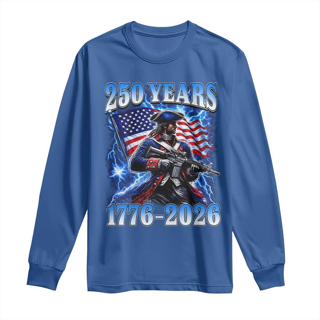 250th Anniversary Yankee Spirit Long Sleeve Shirt 1776 2026 Patriotic Tactical Minuteman US Flag