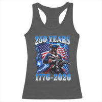 250th Anniversary Yankee Spirit Racerback Tank Top 1776 2026 Patriotic Tactical Minuteman US Flag