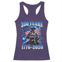 250th Anniversary Yankee Spirit Racerback Tank Top 1776 2026 Patriotic Tactical Minuteman US Flag
