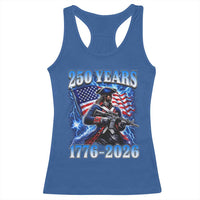 250th Anniversary Yankee Spirit Racerback Tank Top 1776 2026 Patriotic Tactical Minuteman US Flag