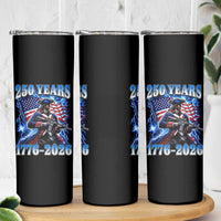 250th Anniversary Yankee Spirit Skinny Tumbler 1776 2026 Patriotic Tactical Minuteman US Flag