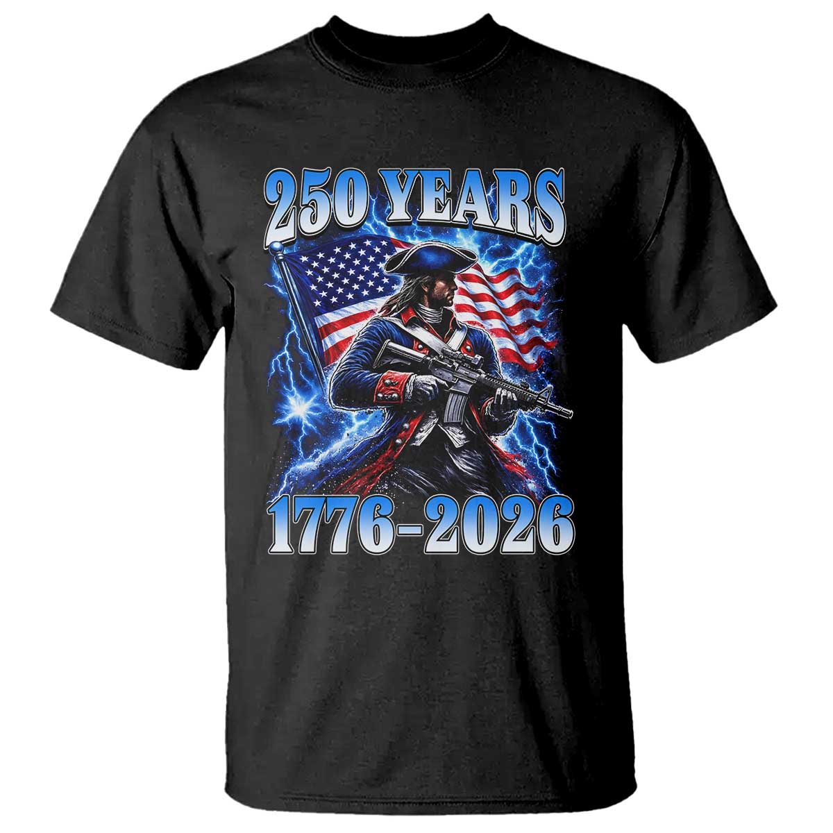 250th Anniversary Yankee Spirit T Shirt 1776 2026 Patriotic Tactical Minuteman US Flag