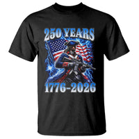 250th Anniversary Yankee Spirit T Shirt 1776 2026 Patriotic Tactical Minuteman US Flag