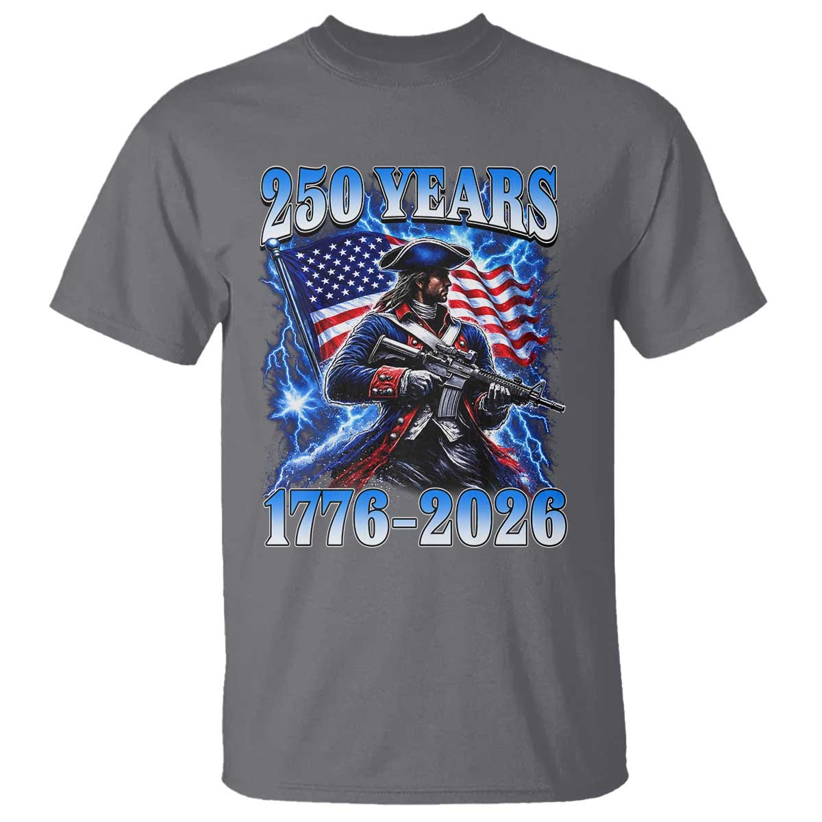 250th Anniversary Yankee Spirit T Shirt 1776 2026 Patriotic Tactical Minuteman US Flag
