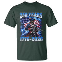 250th Anniversary Yankee Spirit T Shirt 1776 2026 Patriotic Tactical Minuteman US Flag