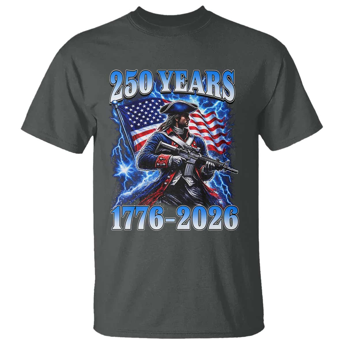 250th Anniversary Yankee Spirit T Shirt 1776 2026 Patriotic Tactical Minuteman US Flag