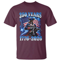 250th Anniversary Yankee Spirit T Shirt 1776 2026 Patriotic Tactical Minuteman US Flag