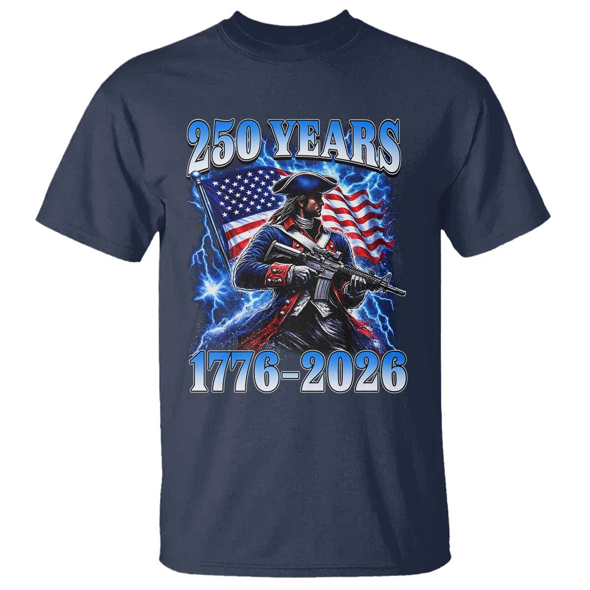 250th Anniversary Yankee Spirit T Shirt 1776 2026 Patriotic Tactical Minuteman US Flag