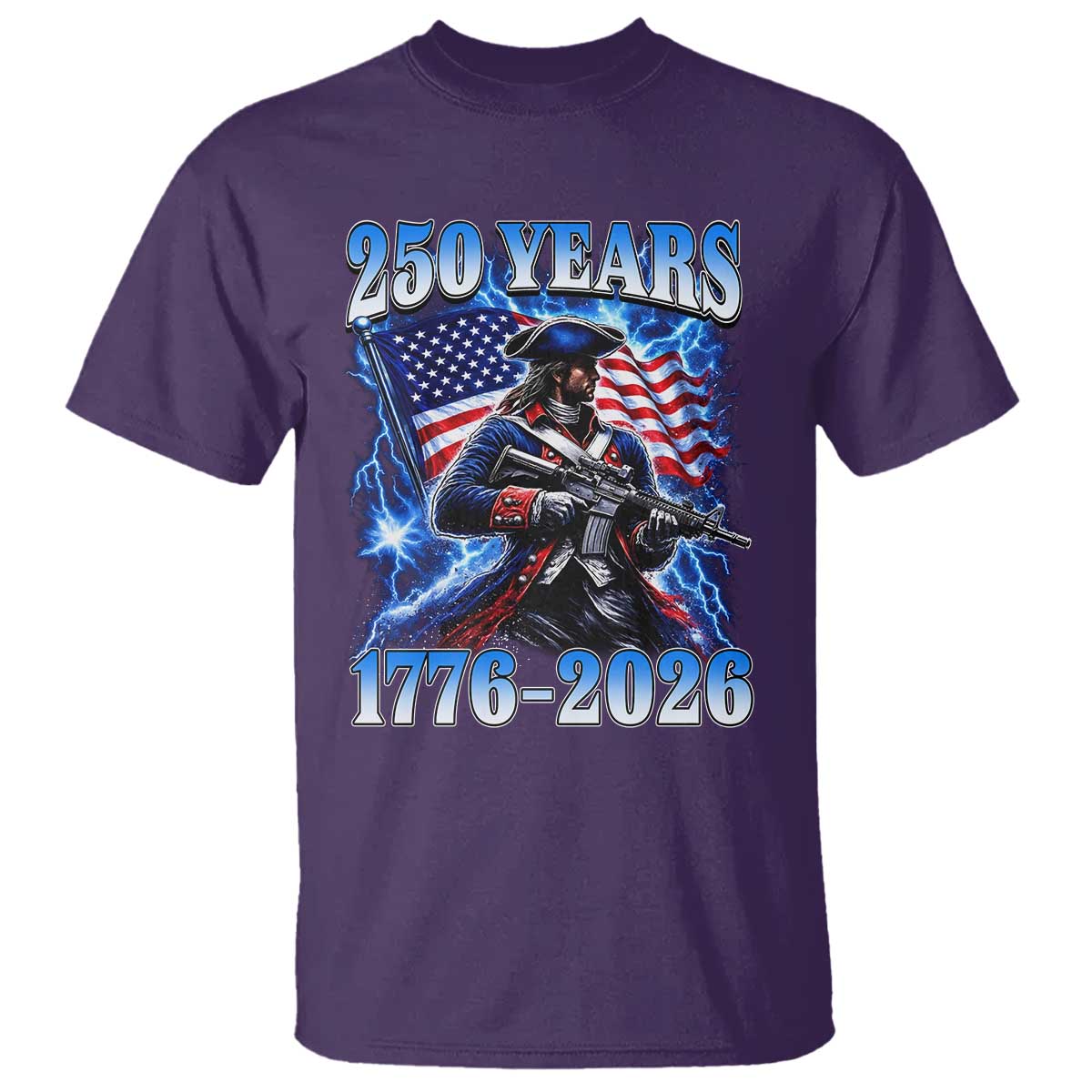 250th Anniversary Yankee Spirit T Shirt 1776 2026 Patriotic Tactical Minuteman US Flag