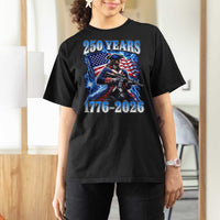 250th Anniversary Yankee Spirit T Shirt For Women 1776 2026 Patriotic Tactical Minuteman US Flag
