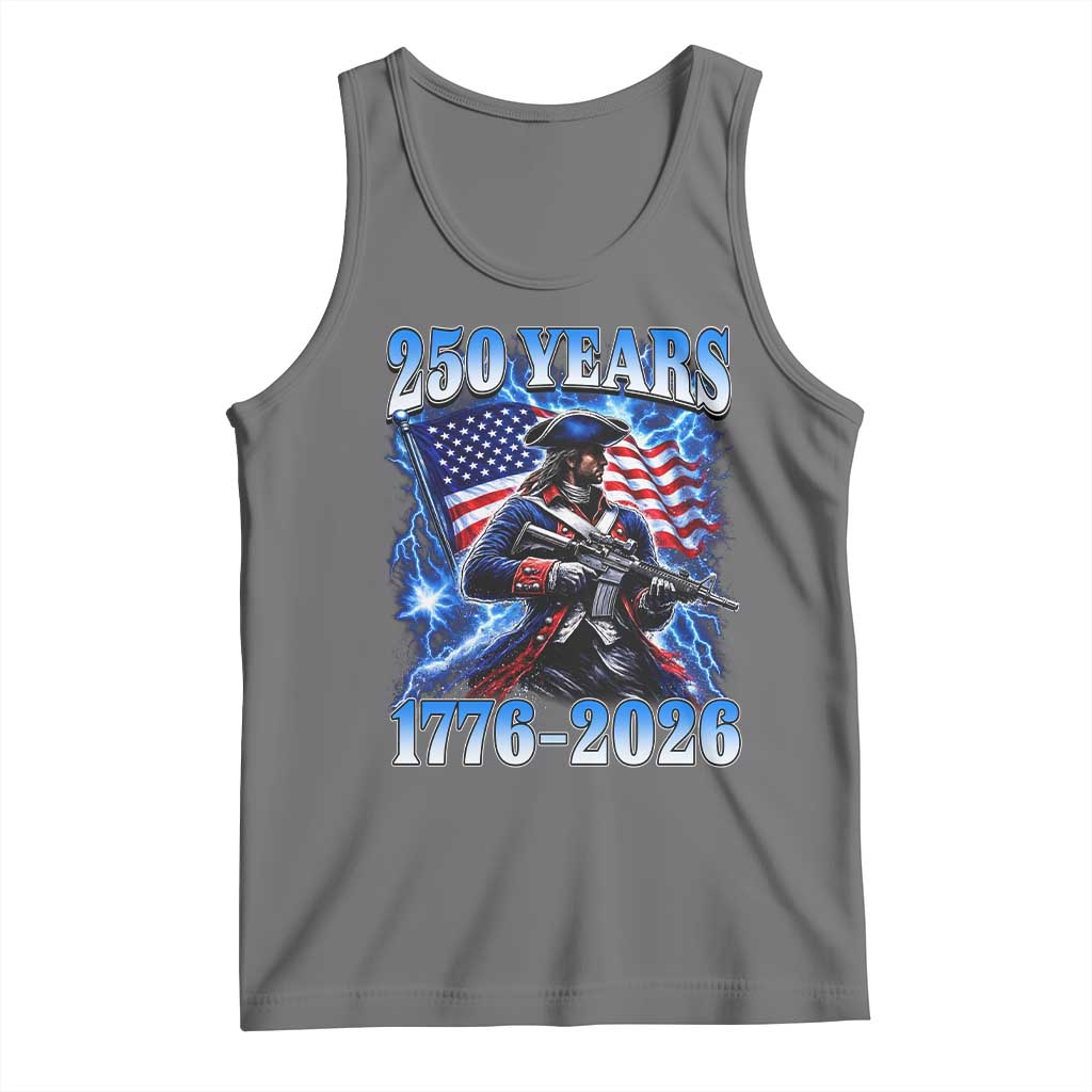 250th Anniversary Yankee Spirit Tank Top 1776 2026 Patriotic Tactical Minuteman US Flag