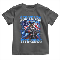 250th Anniversary Yankee Spirit Toddler T Shirt 1776 2026 Patriotic Tactical Minuteman US Flag