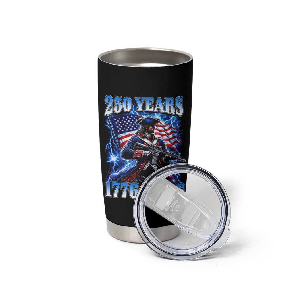 250th Anniversary Yankee Spirit Tumbler Cup 1776 2026 Patriotic Tactical Minuteman US Flag