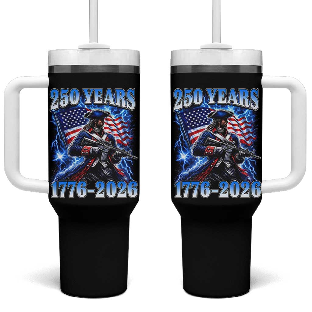250th Anniversary Yankee Spirit Tumbler With Handle 1776 2026 Patriotic Tactical Minuteman US Flag