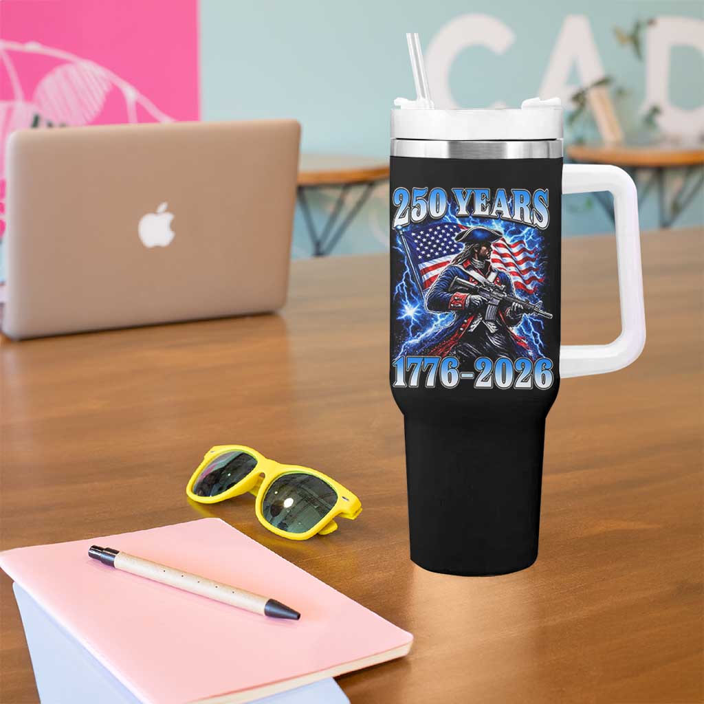 250th Anniversary Yankee Spirit Tumbler With Handle 1776 2026 Patriotic Tactical Minuteman US Flag