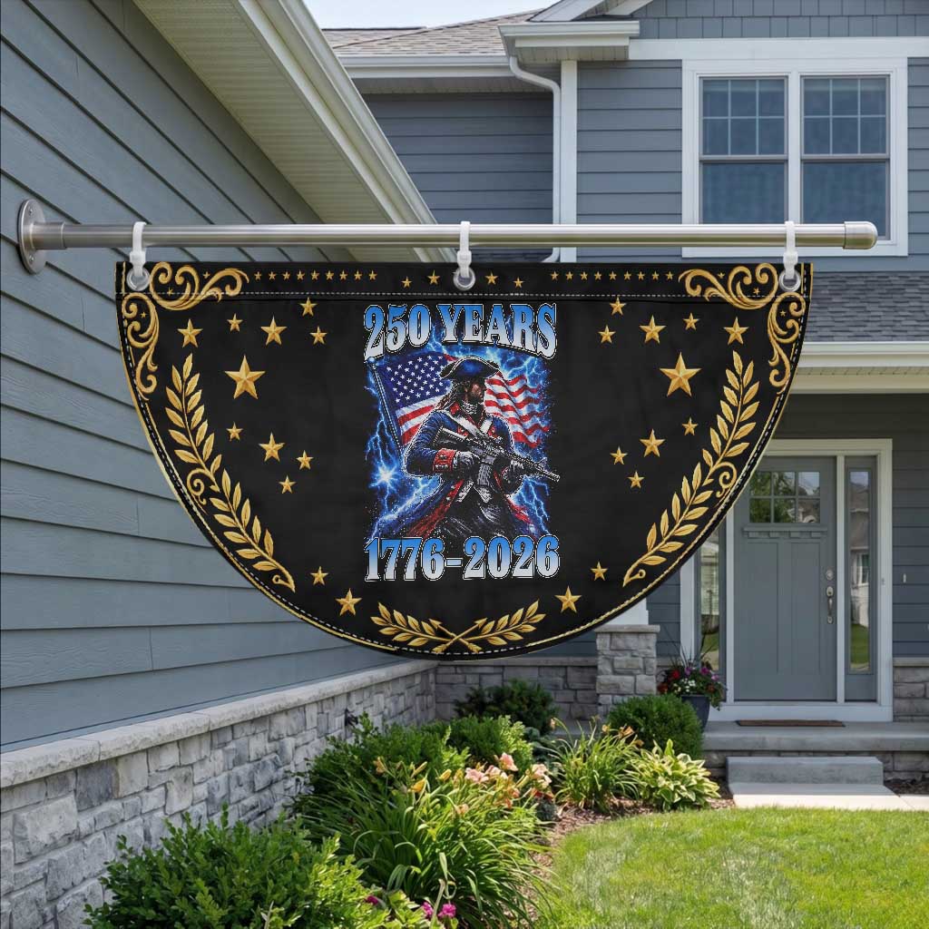 250th Anniversary Yankee Spirit Patriotic Fan Flag 1776 2026 Tactical Minuteman US Flag