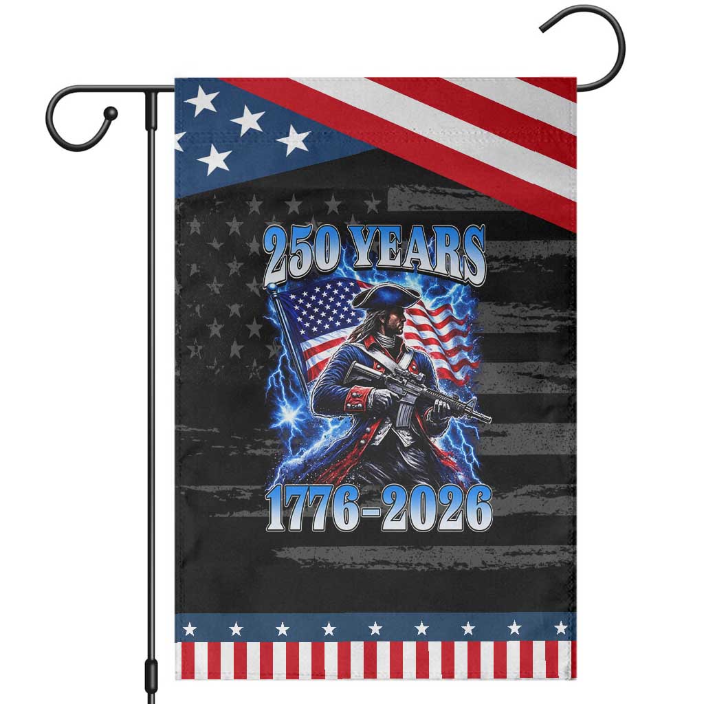 250th Anniversary Yankee Spirit Garden Flag 1776 2026 Patriotic Tactical Minuteman US Flag