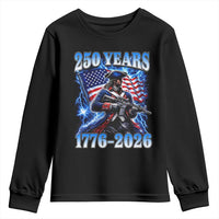 250th Anniversary Yankee Spirit Youth Sweatshirt 1776 2026 Patriotic Tactical Minuteman US Flag