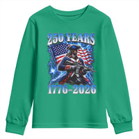 250th Anniversary Yankee Spirit Youth Sweatshirt 1776 2026 Patriotic Tactical Minuteman US Flag