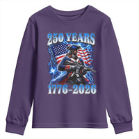 250th Anniversary Yankee Spirit Youth Sweatshirt 1776 2026 Patriotic Tactical Minuteman US Flag