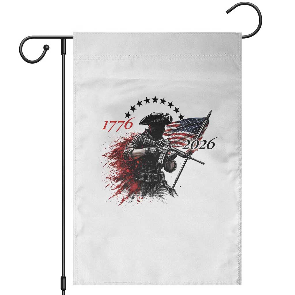 250 Years Anniversary Yankee Spirit Garden Flag 1776 2026 Patriotic Tactical Minuteman Independence Day 4th July US Flag