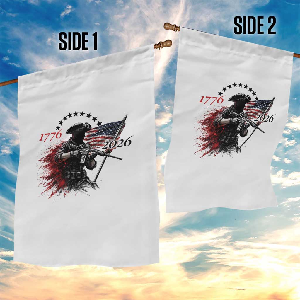 250 Years Anniversary Yankee Spirit Garden Flag 1776 2026 Patriotic Tactical Minuteman Independence Day 4th July US Flag