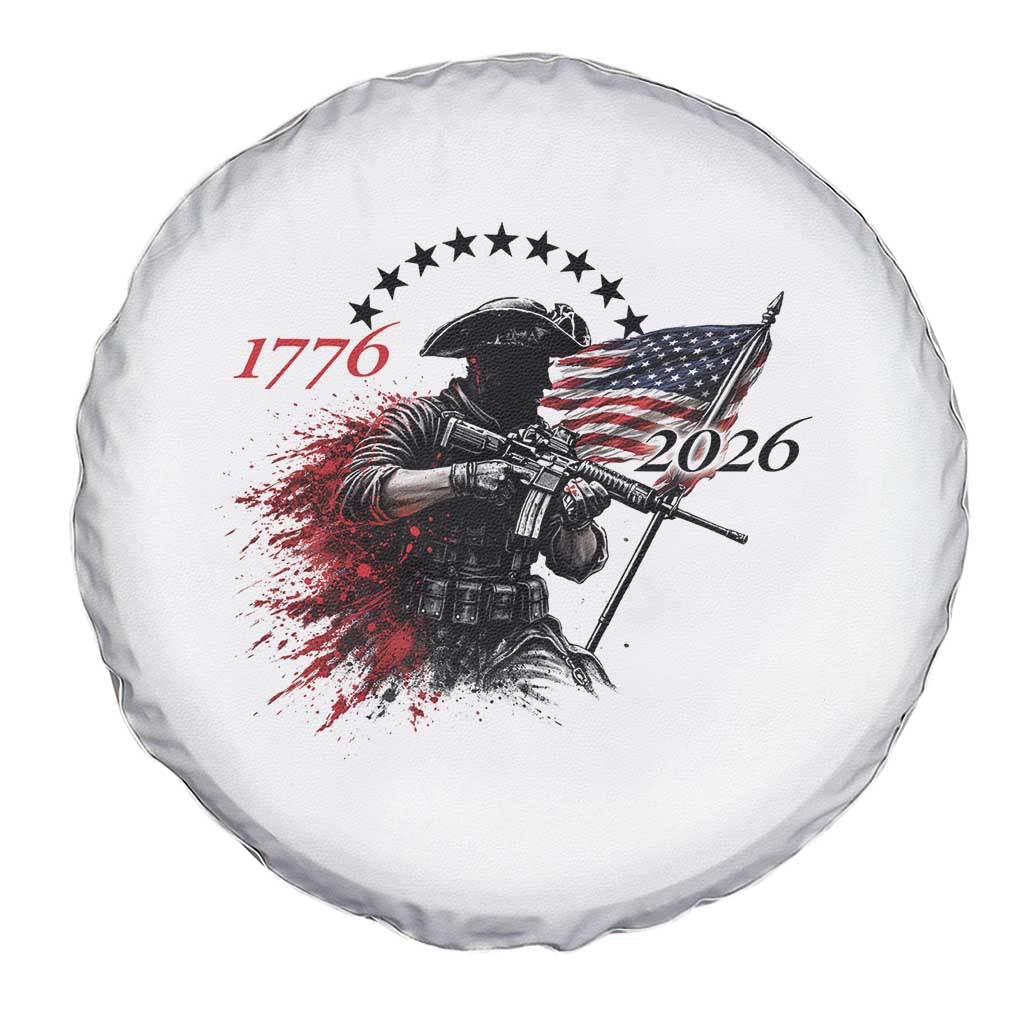250 Years Anniversary Yankee Spirit Spare Tire Cover 1776 2026 Patriotic Tactical Minuteman Independence Day 4th July US Flag