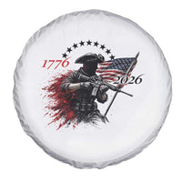 250 Years Anniversary Yankee Spirit Spare Tire Cover 1776 2026 Patriotic Tactical Minuteman Independence Day 4th July US Flag
