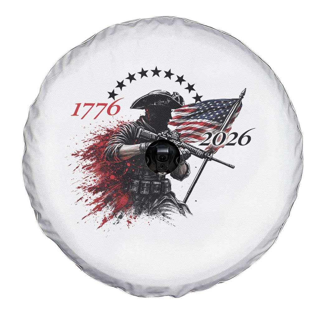 250 Years Anniversary Yankee Spirit Spare Tire Cover 1776 2026 Patriotic Tactical Minuteman Independence Day 4th July US Flag