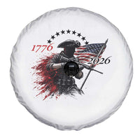 250 Years Anniversary Yankee Spirit Spare Tire Cover 1776 2026 Patriotic Tactical Minuteman Independence Day 4th July US Flag