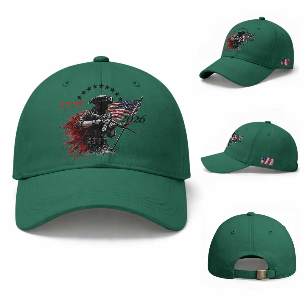 250 Years Anniversary Yankee Spirit Baseball Cap 1776 2026 Patriotic Tactical Minuteman Independence Day 4th July US Flag