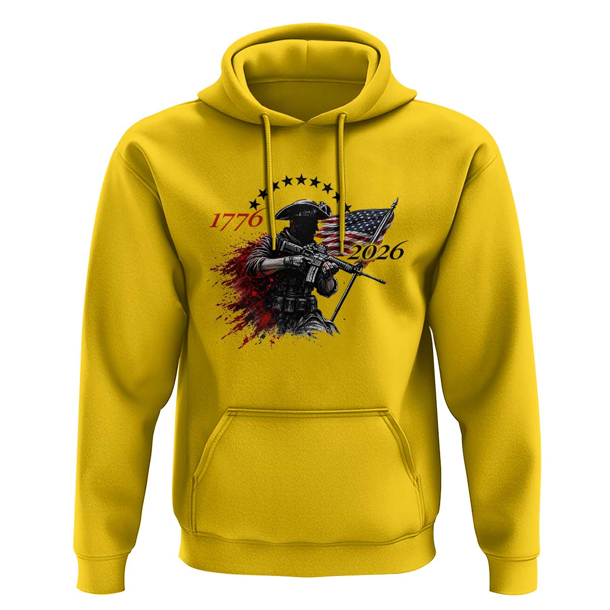 250 Years Anniversary Yankee Spirit Hoodie 1776 2026 Patriotic Tactical Minuteman Independence Day 4th July US Flag
