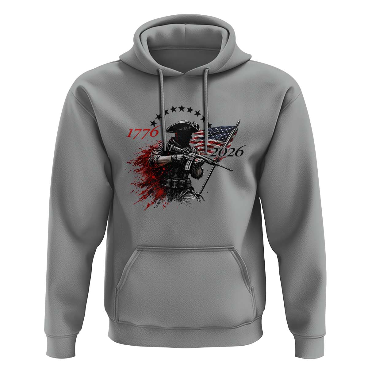 250 Years Anniversary Yankee Spirit Hoodie 1776 2026 Patriotic Tactical Minuteman Independence Day 4th July US Flag