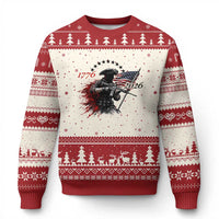 250 Years Anniversary Yankee Spirit Ugly Christmas Sweater 1776 2026 Patriotic Tactical Minuteman Independence Day 4th July US Flag