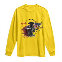 250 Years Anniversary Yankee Spirit Long Sleeve Shirt 1776 2026 Patriotic Tactical Minuteman Independence Day 4th July US Flag