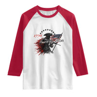 250 Years Anniversary Yankee Spirit Raglan Shirt 1776 2026 Patriotic Tactical Minuteman Independence Day 4th July US Flag