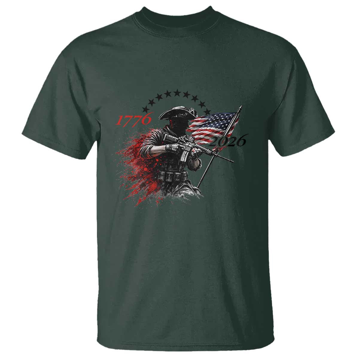 250 Years Anniversary Yankee Spirit T Shirt 1776 2026 Patriotic Tactical Minuteman Independence Day 4th July US Flag