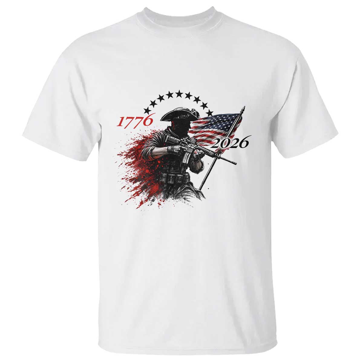 250 Years Anniversary Yankee Spirit T Shirt 1776 2026 Patriotic Tactical Minuteman Independence Day 4th July US Flag