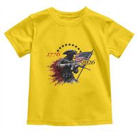 250 Years Anniversary Yankee Spirit Toddler T Shirt 1776 2026 Patriotic Tactical Minuteman Independence Day 4th July US Flag