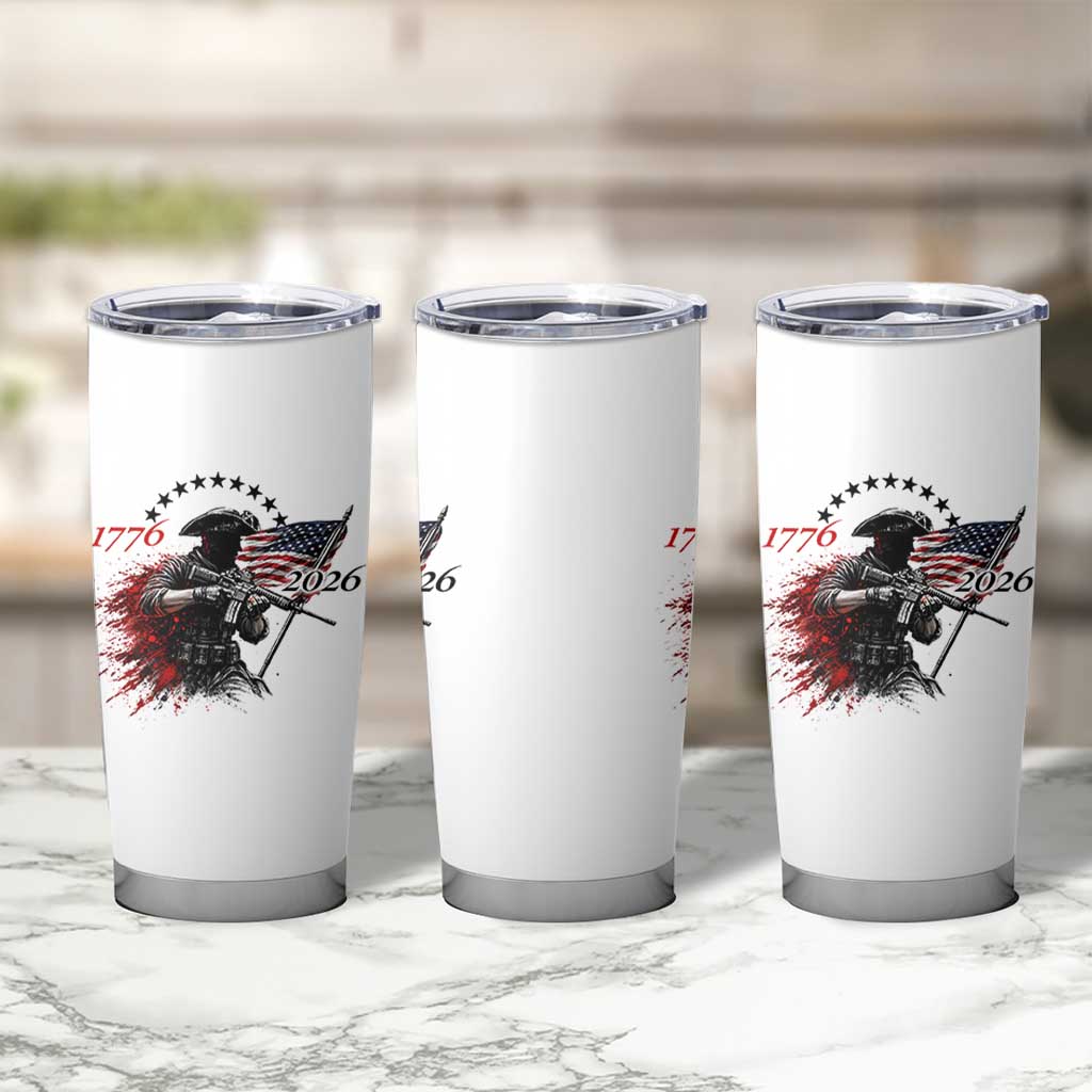 250 Years Anniversary Yankee Spirit Tumbler Cup 1776 2026 Patriotic Tactical Minuteman Independence Day 4th July US Flag