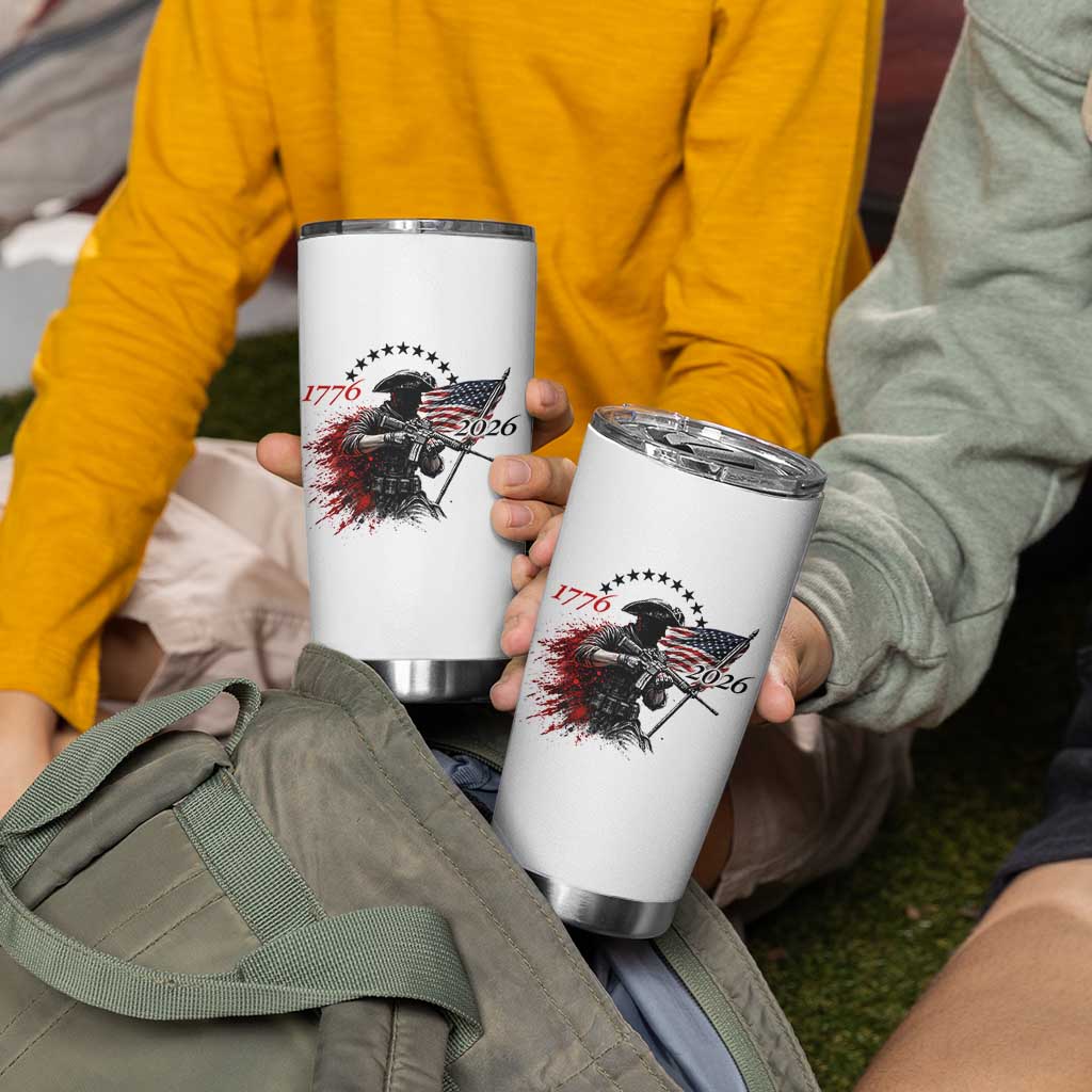 250 Years Anniversary Yankee Spirit Tumbler Cup 1776 2026 Patriotic Tactical Minuteman Independence Day 4th July US Flag