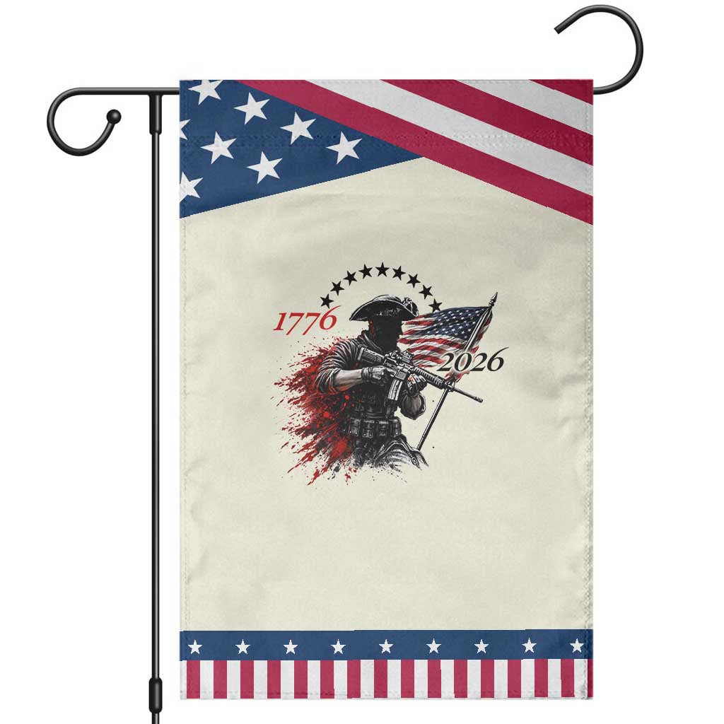 250 Years Anniversary Yankee Spirit Garden Flag 1776 2026 Patriotic Tactical Minuteman Independence Day 4th July US Flag